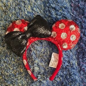 Disney Red and Silver Sequin Headband